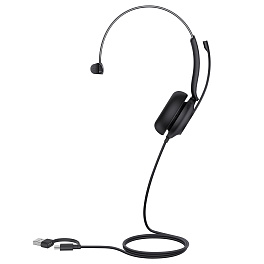 Yealink UH35 Mono UC USB-C/A, проводная USB гарнитура